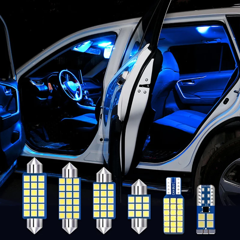 Для Kia Sorento 2009 2010 2011 2012 6PCS 12V Автомобильные светодиодные внутренние чтение освещения лампа зеркала солнцезащитного козырька багажника Аксессуары.