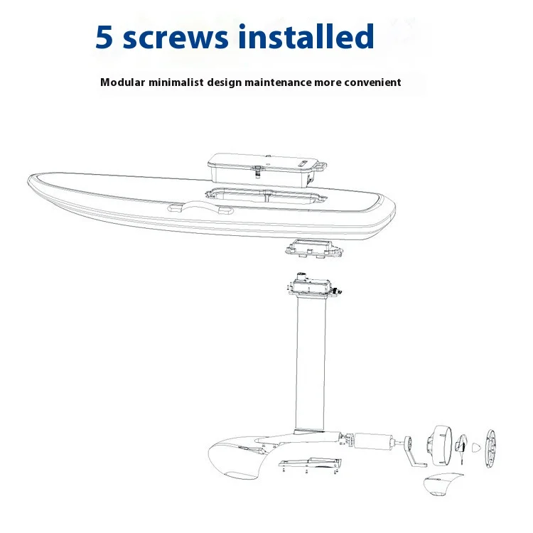 Гидрофольгированная доска для серфинга с углеродным веслом и плавником