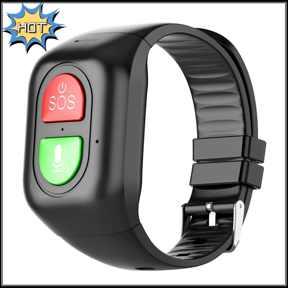

2023 Smart bracelet long standby elderly student SOS watch for Android heart rate blood pressure pedometer GPS tracker watch