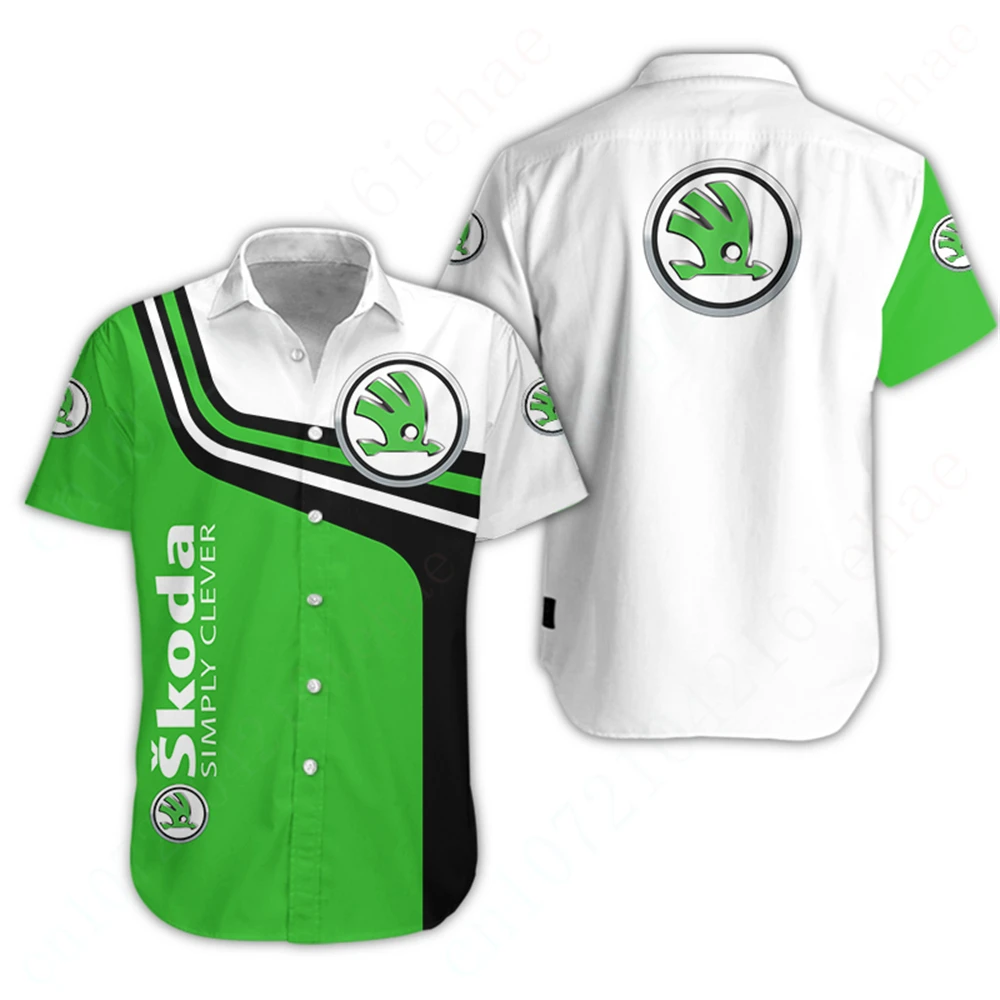 

Skoda Shirts For Men Women Anime Oversized T-shirt Casual Shirts And Blouses Harajuku Luxury Button Cardigan Unisex Clothing