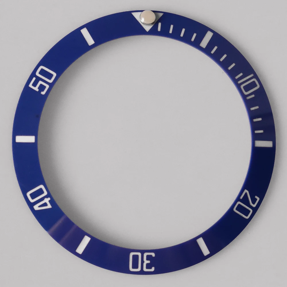 38mm Black Teal Ceramic Bezel Insert for 40mm Case BGW9 Blue Luminous Watch Accessories Bezel