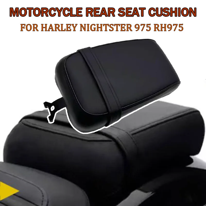

For Harley Nightster 975 RH975 RH975 2022 2023 Motorcycle Passenger Seat Pad Rear Pillion Solo Seat Pad Black