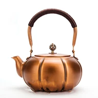 pure copper hand made copper pot tea brewing teapot cup set thickened exquisite kung fu tea set currency handlethings