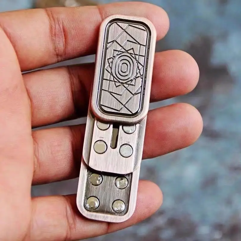 

New 3 Layer Fidget Slider Hand Sensory Magnetic Slider Adult EDC Metal Push Block ADHD Autism Anxiety Stress Relief Office Toys