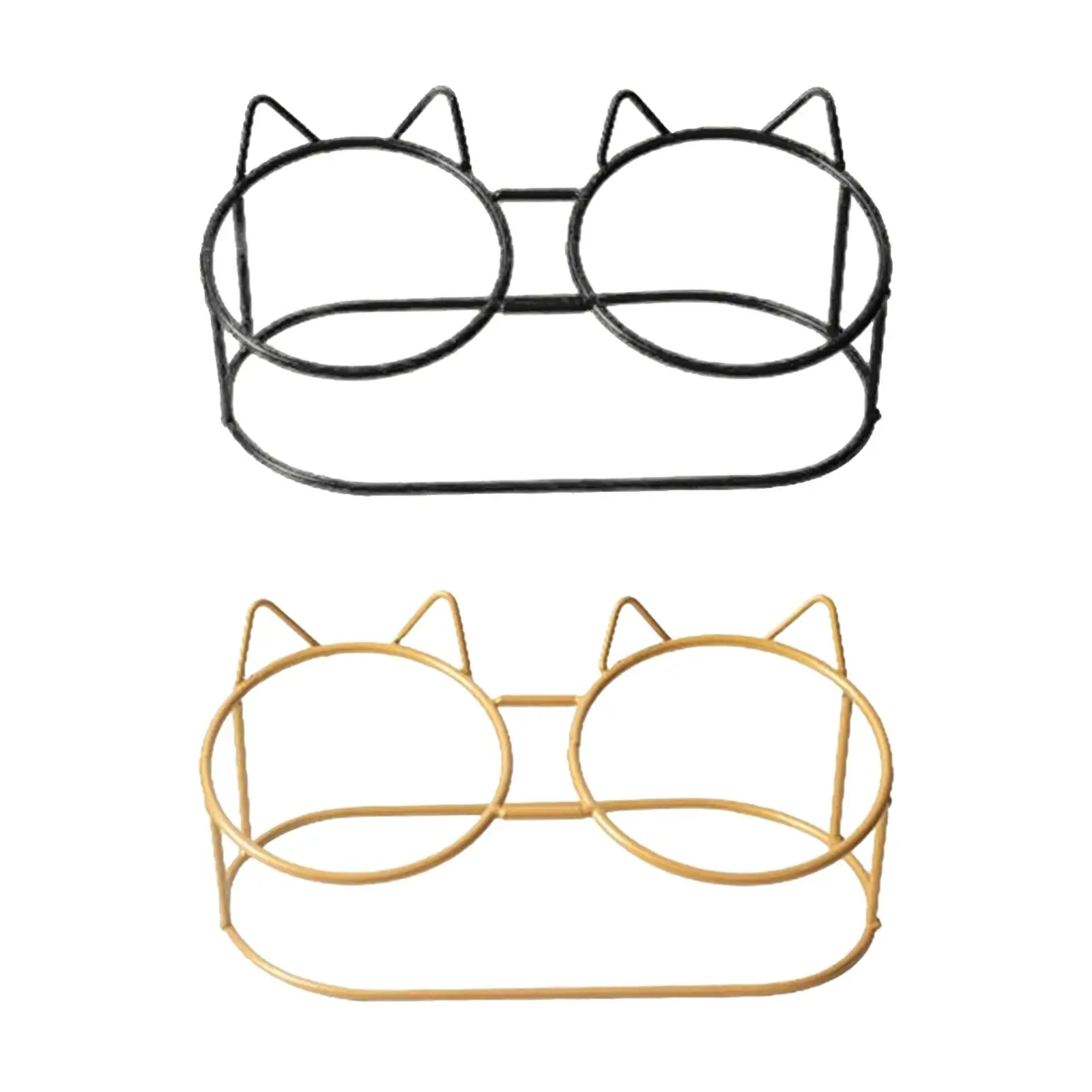 Поднятая керамическая миска для кошек с железной подставкой