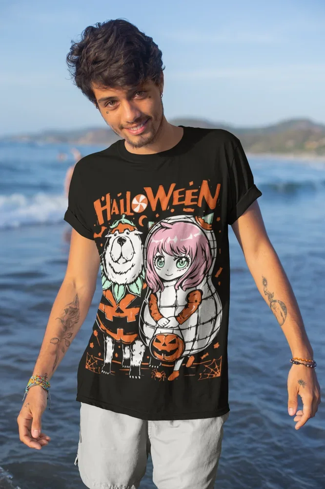 Мягкая футболка унисекс для Хэллоуина Loid Yor Anya Bon Forger x