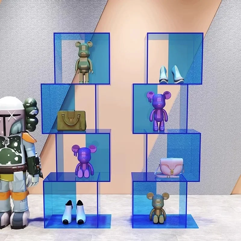 Акриловая витрина Подставка для сумок обуви в торговом центре Витрина Угловой