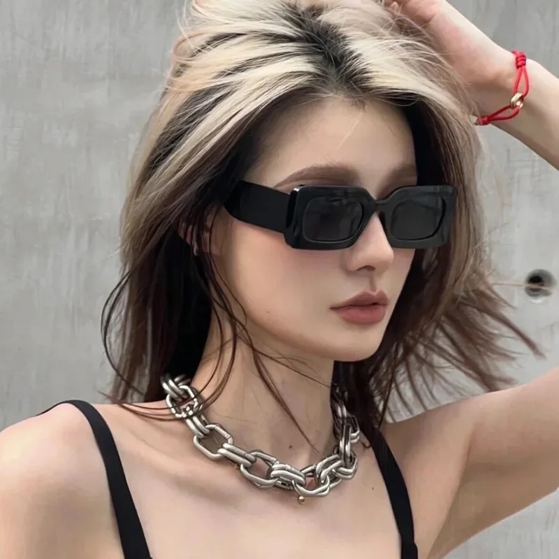 

2023 New Y2k Square Black Sunglasses Women Brand Jelly Color Glasses Luxury Rectangle Gift Fashion Street Eyewear Trend Sunglass