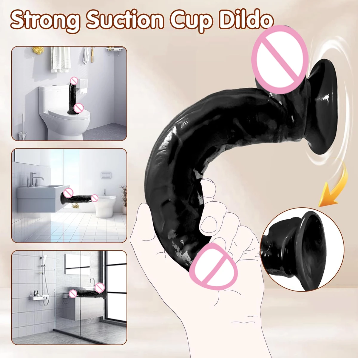 Реалистичный толстый фаллоимитатор для женской мастурбации силиконовый