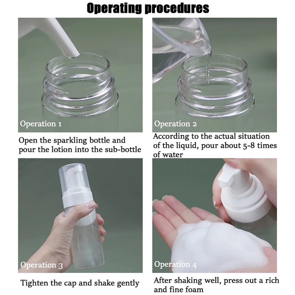 150/200 мл пенная бутылка пластиковая с насосом дорожная пустая косметическая для