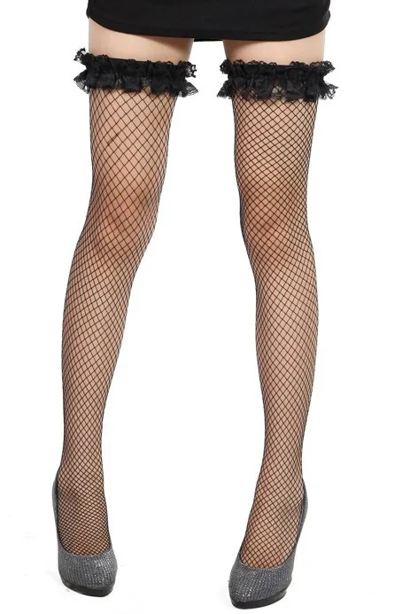 Their Nets Sexy Lace Stockings In The Fine Mesh Three-dimensional Lace Stockings