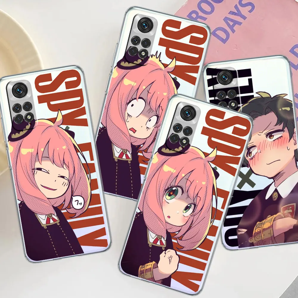 

Spy×Family Anya Damian Case For Xiaomi Redmi Note 11 10 9 8 7 Pro 11S 11T 5G 8T 9T 9S 9C 9A 10C K40 Phone Cases Coque Capa Cover