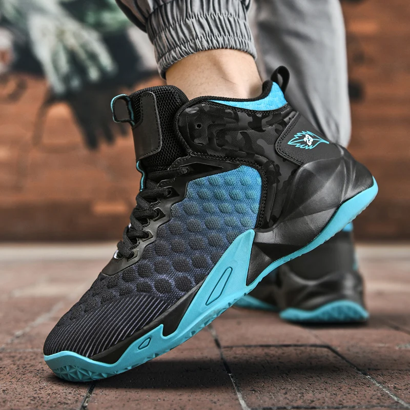 Men's Basketball Shoes Breathable Cushioning Sports Shoes Men Non-Slip Wearable Athletic Sneakers Court Basketball Sneakers Men