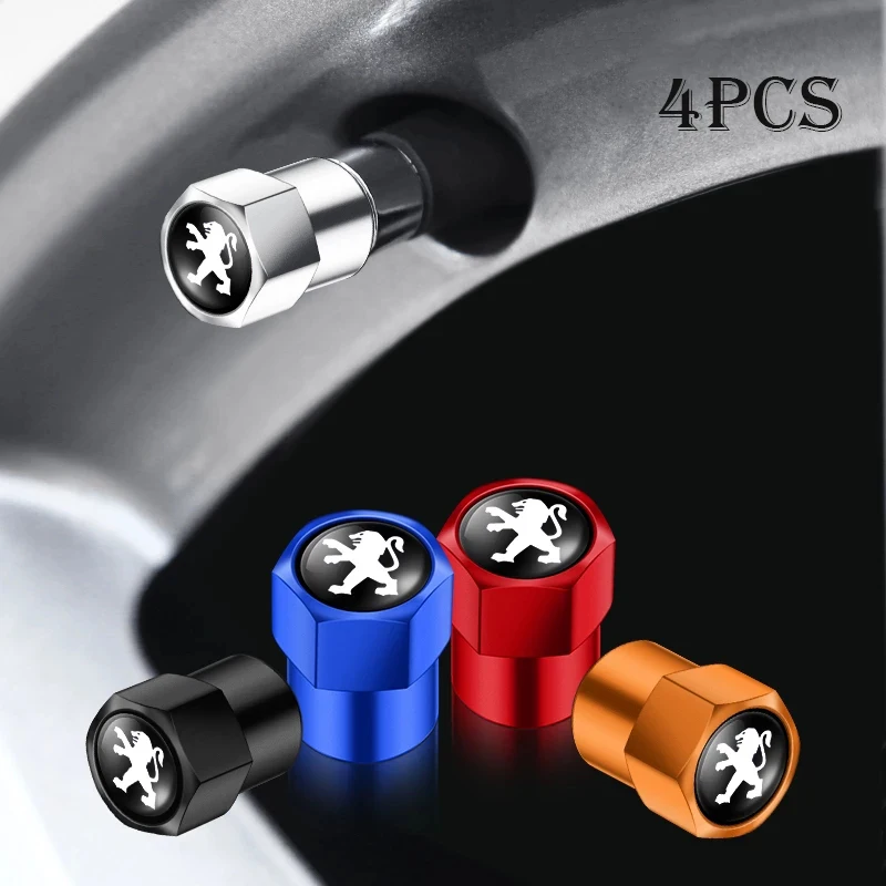 4 шт. колпачки для стержней шин автомобильных колес Peugeot 206 208 306 307 308 407 508 2008 3008