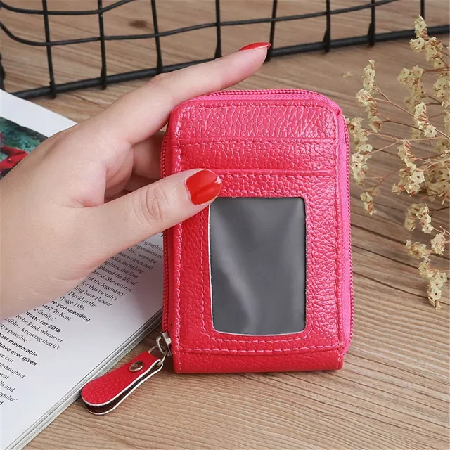 Women Men Fashion Mini Leather Wallet ID Credit Cards Holder Purse Card Holder Wallets Men Brand Leather Slim Mini Wallet