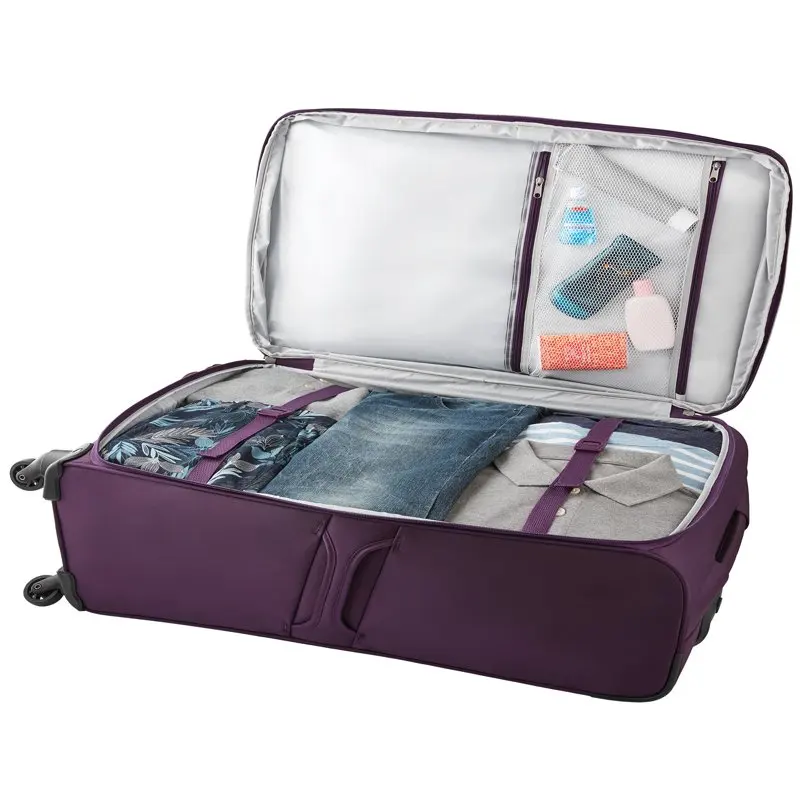 

New High-Quality Arendale Rolling Softside Spinner Luggage in Stylish Purple - Travel with Comfort and Ease!