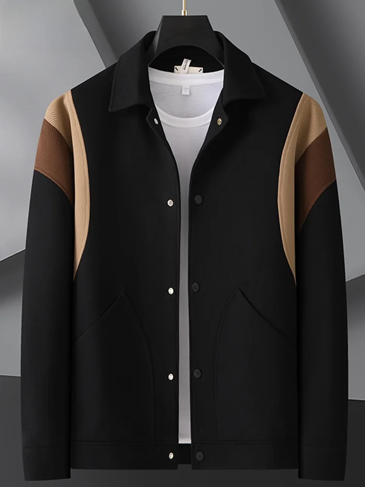 Очень большая весенняя одежда Верхняя Мужская свободная куртка с лацканами и
