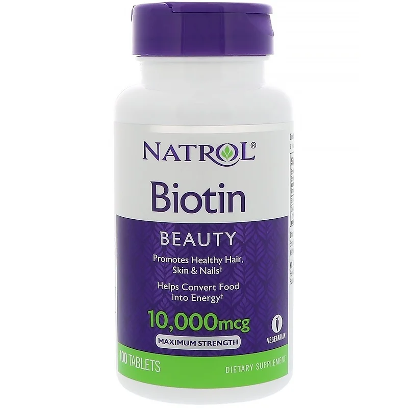 

Natrol Biotin-10000 mcg biotina cabello biotin для волос biotine 100 таблеток