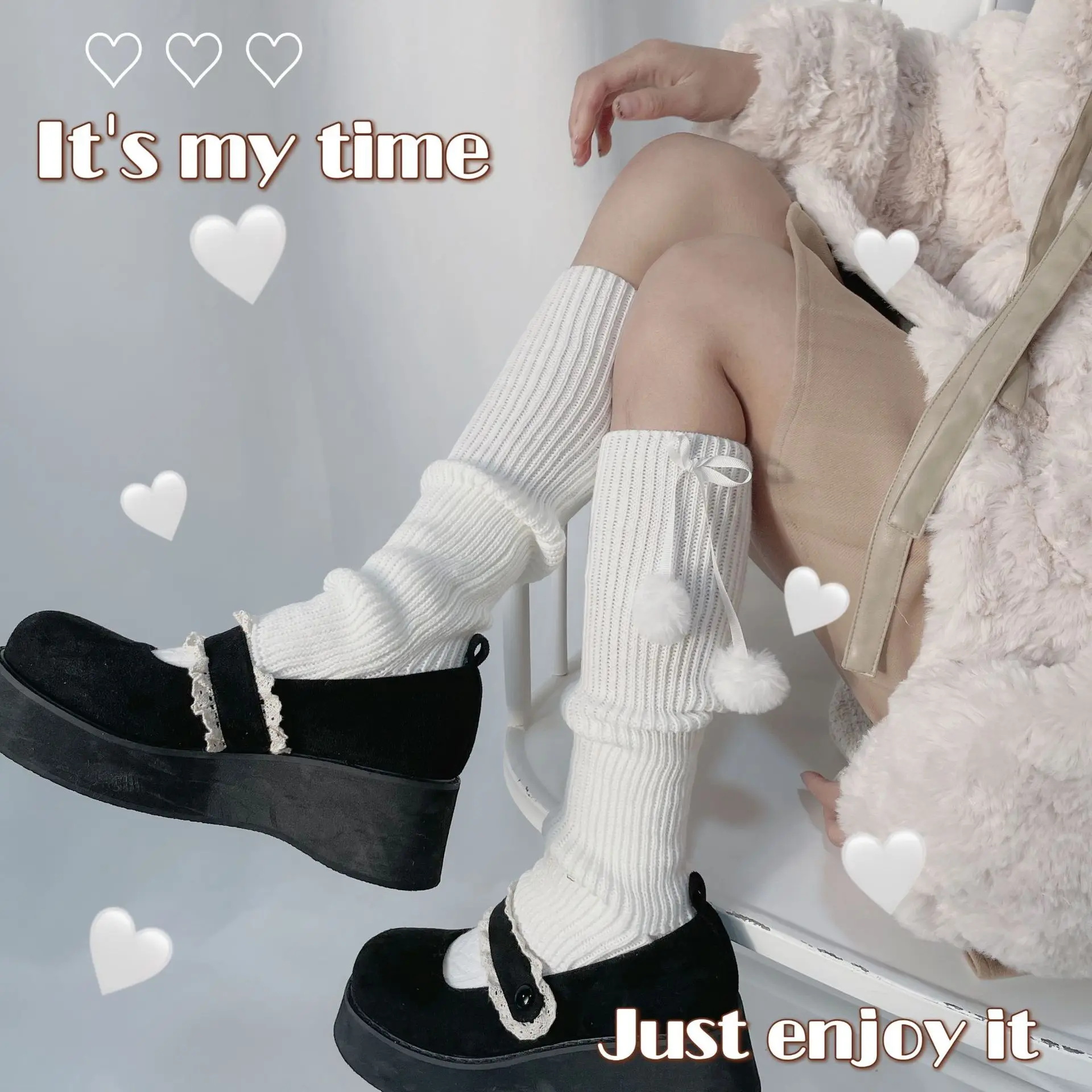 

Гетры Lolita Японские Женские готические длинные носки женские леггинсы гетры до колена готические зимние носки трикотажные манжеты