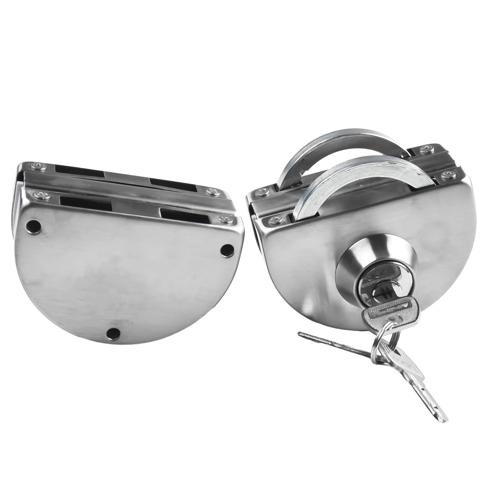 1 шт. замок для стеклянной двери нержавеющая сталь 3 ключа двойные изогнутые