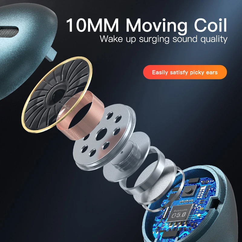 Беспроводная Bluetooth-гарнитура Xiaomi J18 Hi-Fi стереомикрофон-вкладыш сенсорная