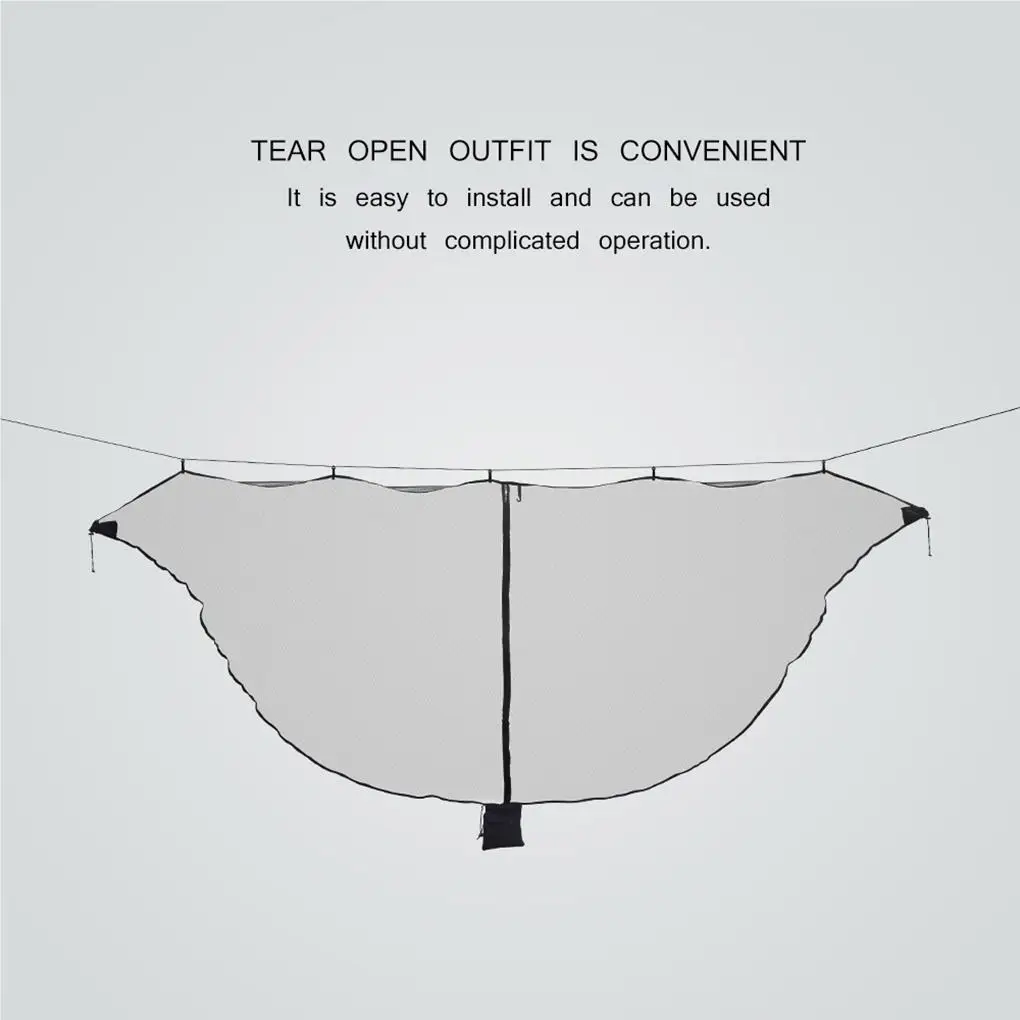 

Outdoor Hammock Mosquito Net Separated Anti-Mosquito Zipper Netting Cover for Garden Patio Camping Travel Yard