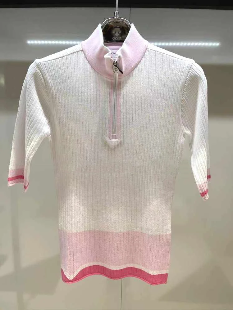 

Костюм для гольфа Женский трикотажный с коротким рукавом в Корейском стиле для занятий спортом на открытом воздухе