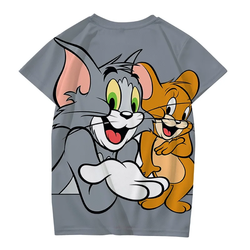 

Tom and Jerry T-shirt Summer Cartoon Pattern cat and mouse 3D Print Factory boy girls Tshirt Casual Sport Top Tees 4-14T