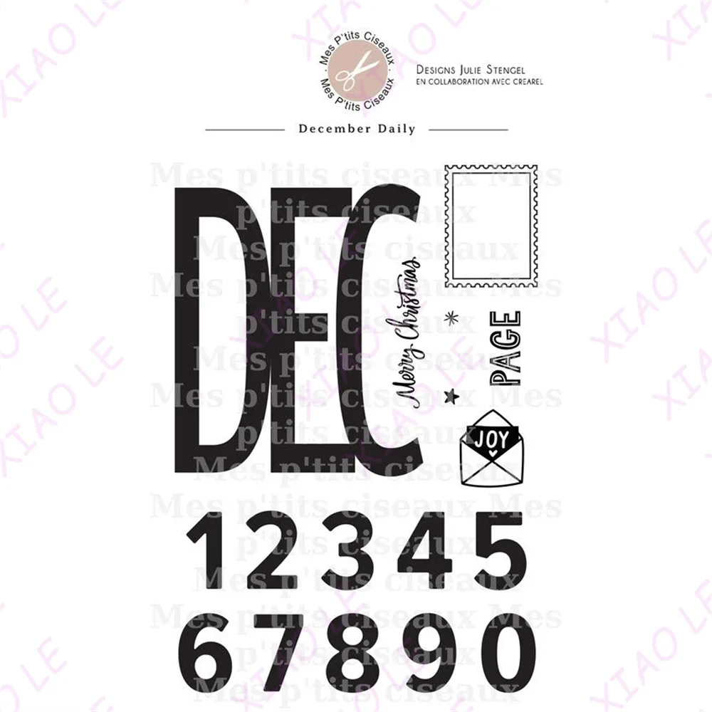 Merry Christmas Santa Family Metal Cutting Dies Clear Stamps Scrapbook Diary Decoration Embossing Cut Template DIY Greeting