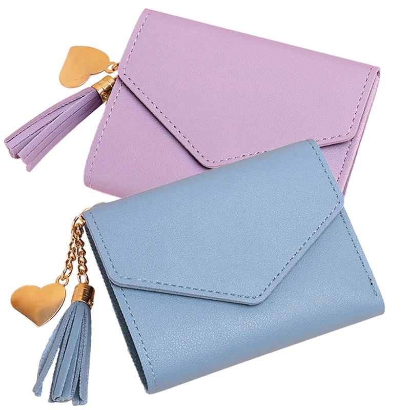 

Женские кошельки, короткие кошельки с бахромой, женский клатч для монет, симпатичный женский кошелек, клатч с отделениями для удостоверения...