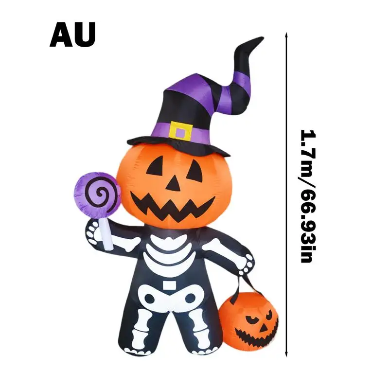 Хэллоуин Призрак Тыква Опора Надувной Декор со Светодиодной Подсветкой Сезонный