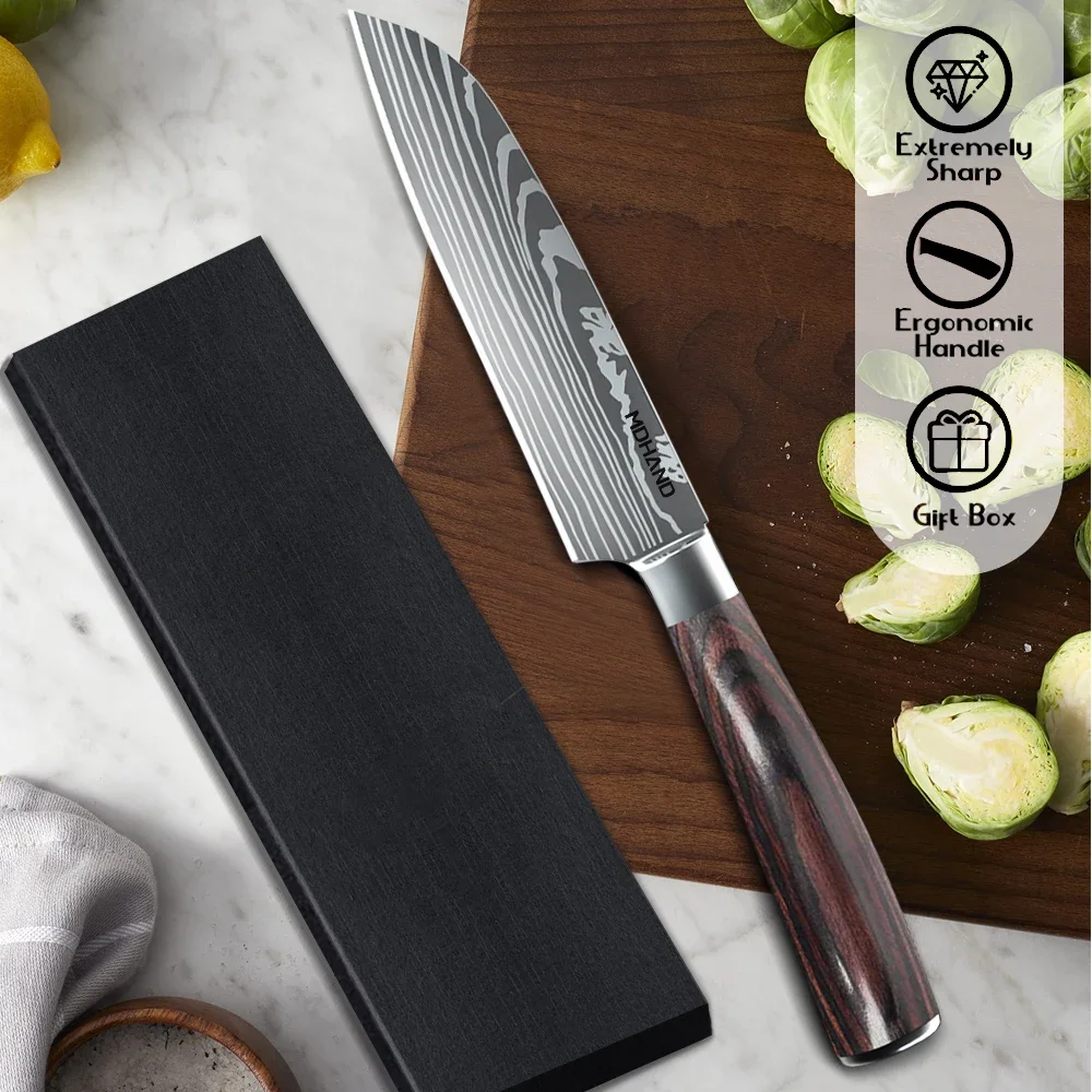 Нож Santoku 7CR1 из нержавеющей стали японские кухонные инструменты для шеф-повара