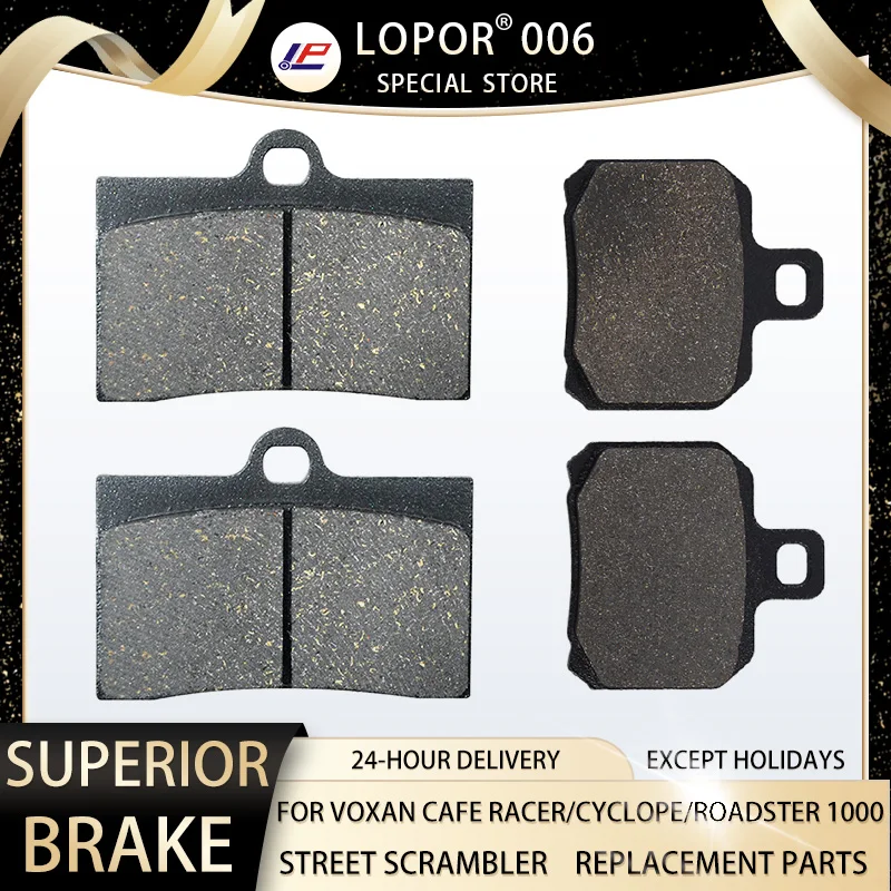 

LOPOR Motorcycle Brake Pads Front&Rear For VOXAN Cafe Racer 1000 Cyclope 1000 Roadster 1000 Street Scrambler