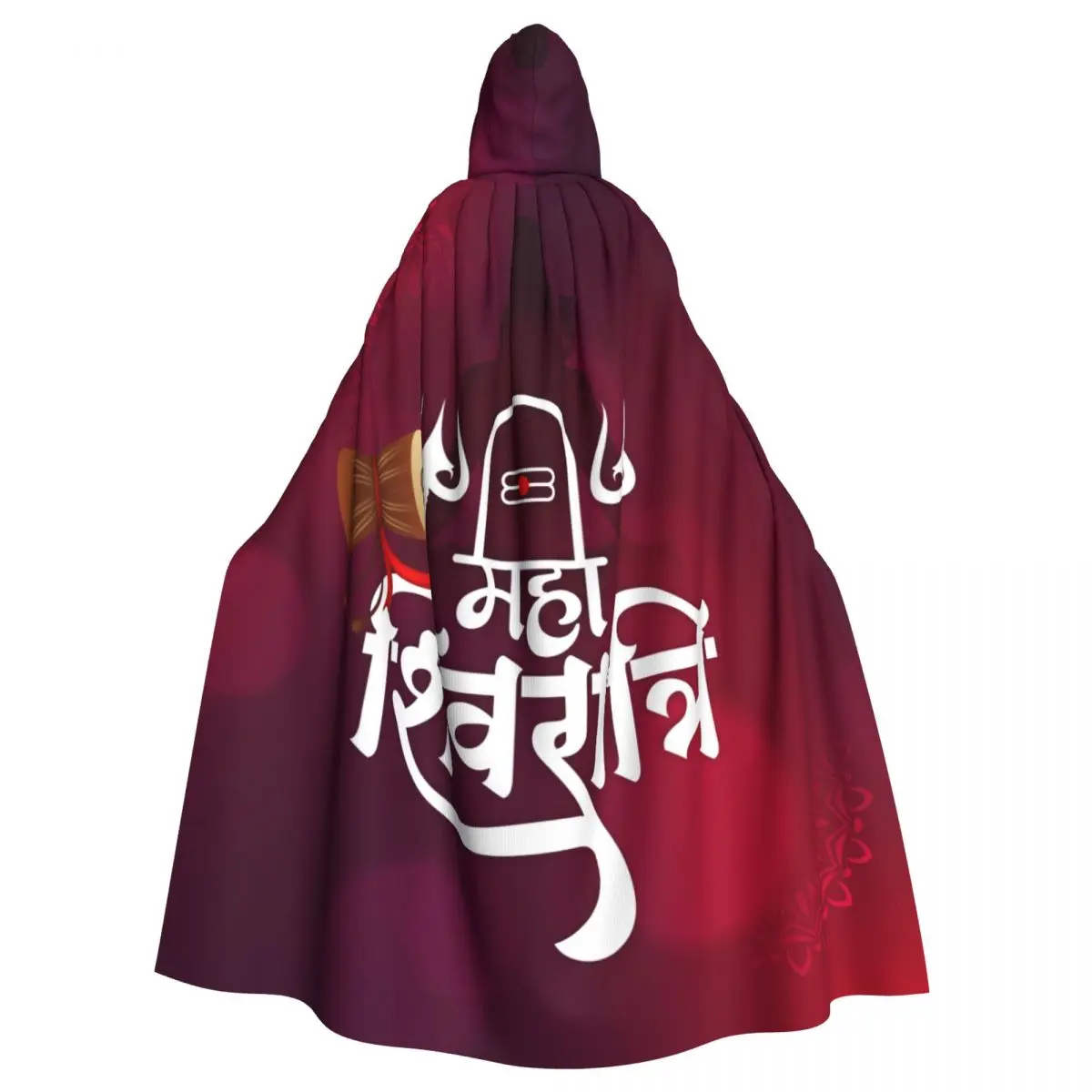 

Shivratri Indian Hooded Cloak Polyester Unisex Witch Cape Costume Accessory
