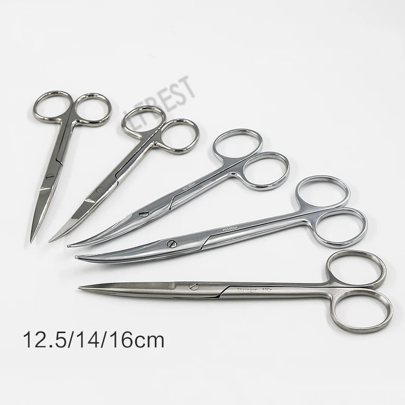 Apply Strong Stainless Steel Tissue Scissors Round Surface Blunt Scissors Surgery Large Wire Knife Scissors Anatomy Scissors Gau