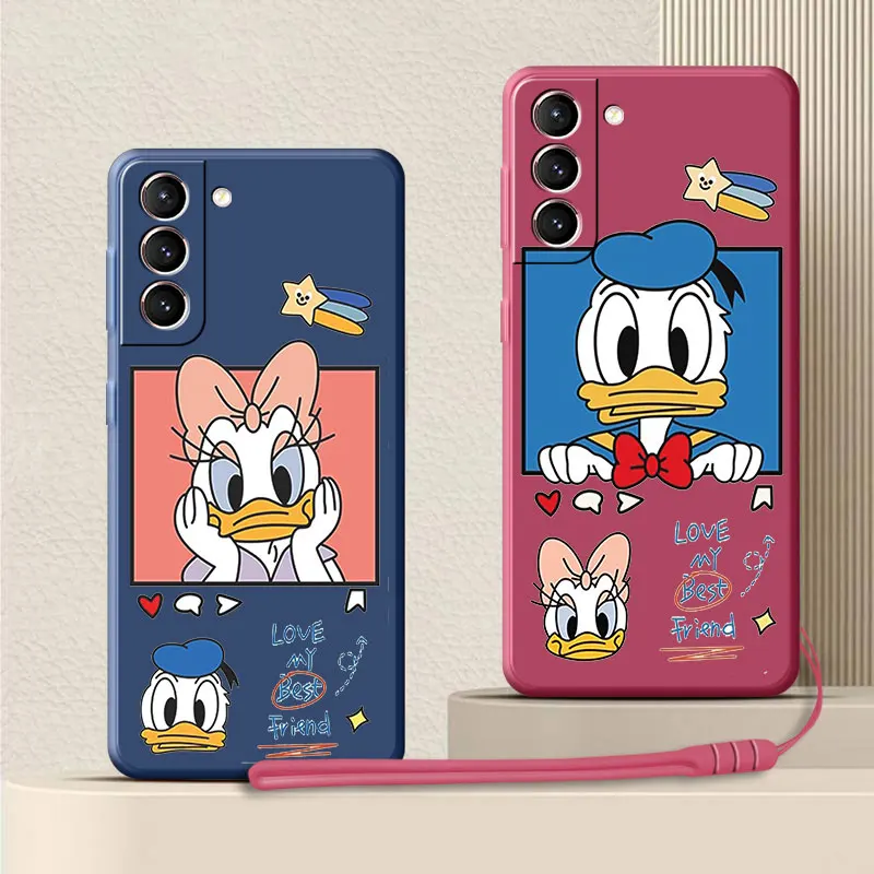 

Жидкий чехол для телефона Samsung Galaxy S20 FE S8 S22 Ultra S21 5G S10 S9 Plus S10e S21FE 5G S9 + чехол с принтом Дональда Дейзи Дак