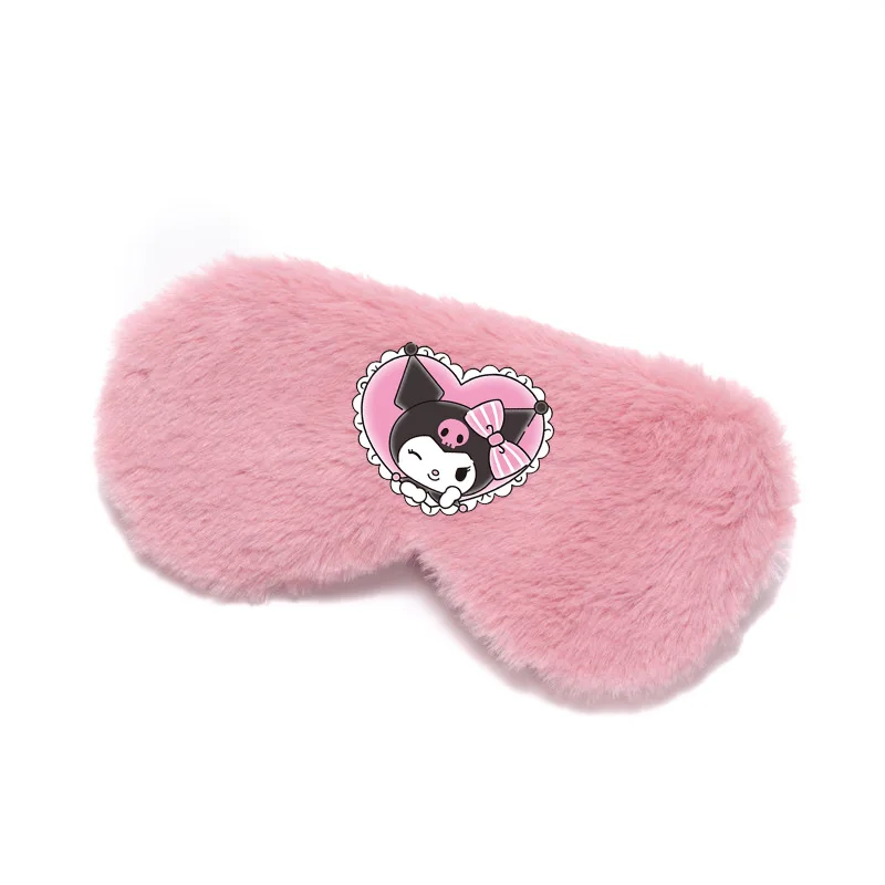 Sanrio Kuromi плюшевая маска для глаз Аниме Стиль Мужская Женская портативная сна