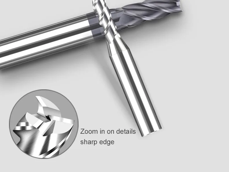 Фрезерный станок с ЧПУ 6 мм 3 канавки алюминиевая большая ручка 1 5 2 4