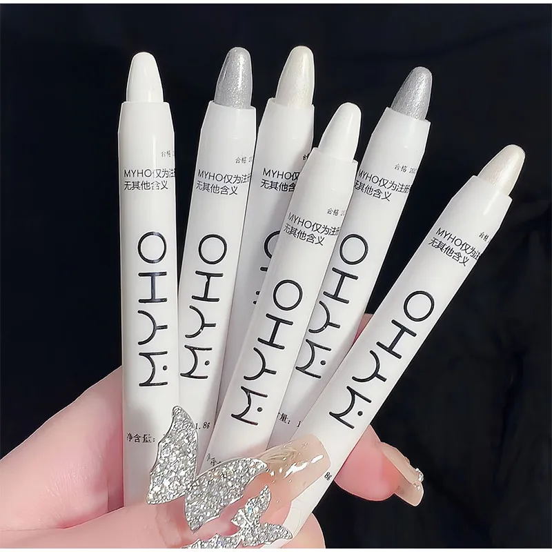 Тени для век Карандаш лежачий Шелкопряд белый хайлайтер перламутровый Блестящий