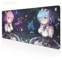 anime girl re zero mouse pad gamer xl custom hd home computer mousepad xxl mousepads carpet office natural rubber pc mice pad