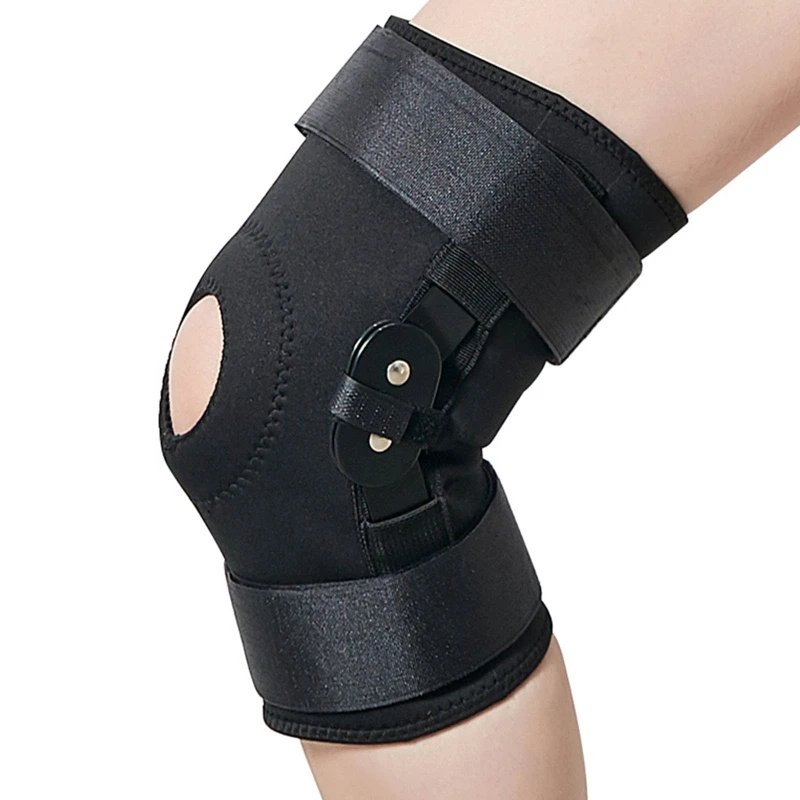 

Adjustable Pressurized Knee Brace Knee Support with Side Stabilizer forRecovery Aid Patellar Tendon Basketball D0UE