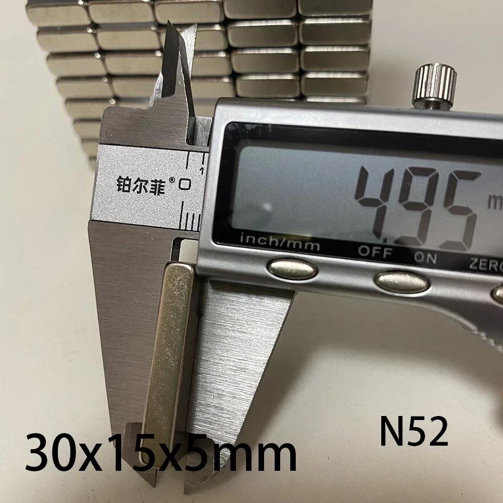 N52 30X15X5 Стандартный прямоугольный неодимовый стержень 30*15*5 Блок сильного магнита
