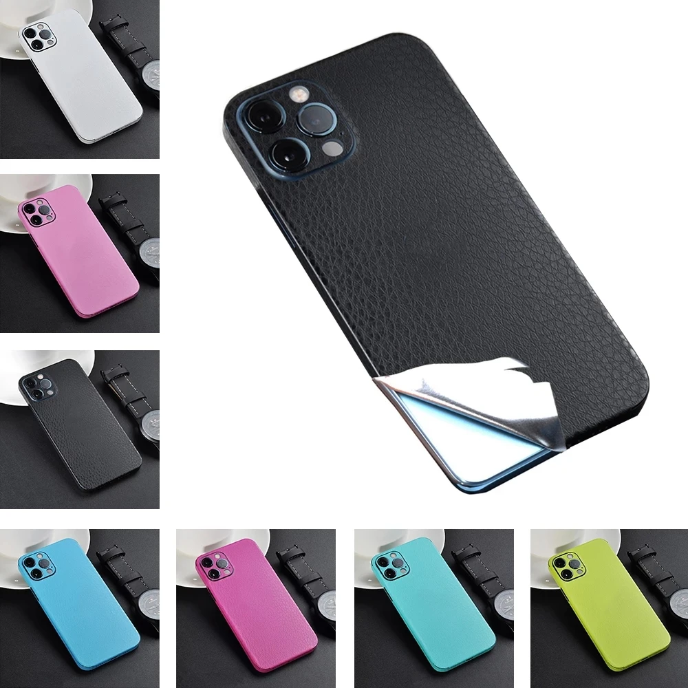 Наклейка для Iphone 7 11 Pro 12 Pro, защитная крышка экрана телефона, декоративные пленки, ультратонкая кожаная задняя пленка, дерматоглиф