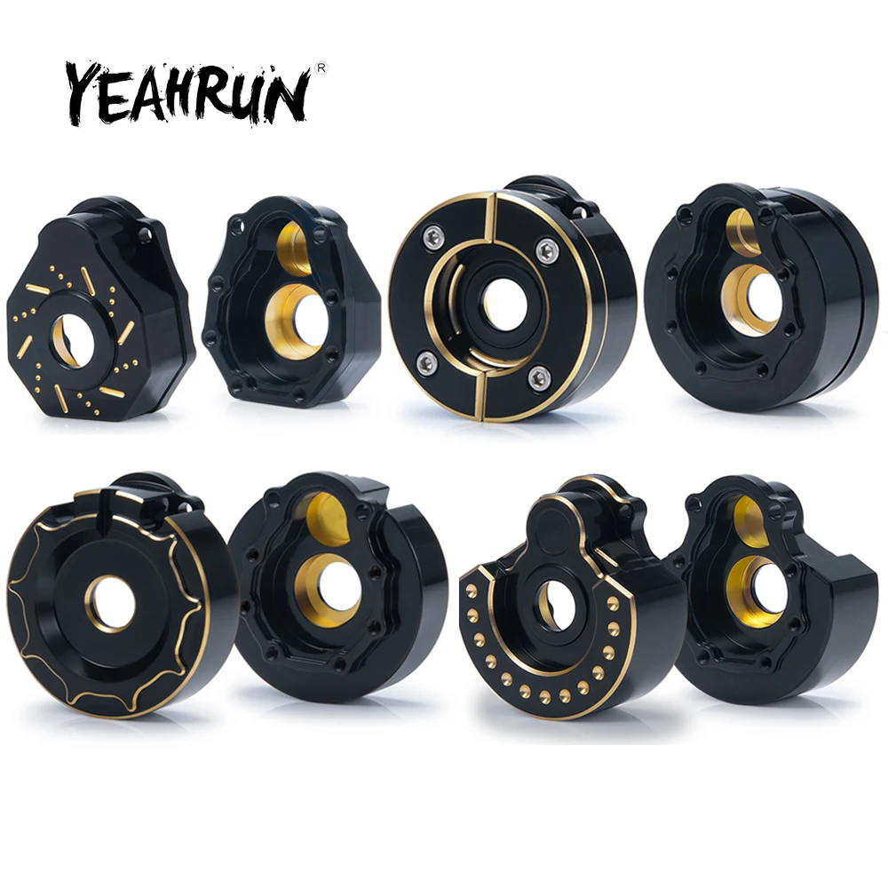 

YEAHRUN Black Coating Brass Heavy Counterweight Portal Drive Housing for Traxxas TRX-4 Bronco TRX-6 1/10 RC Crawler Car Parts