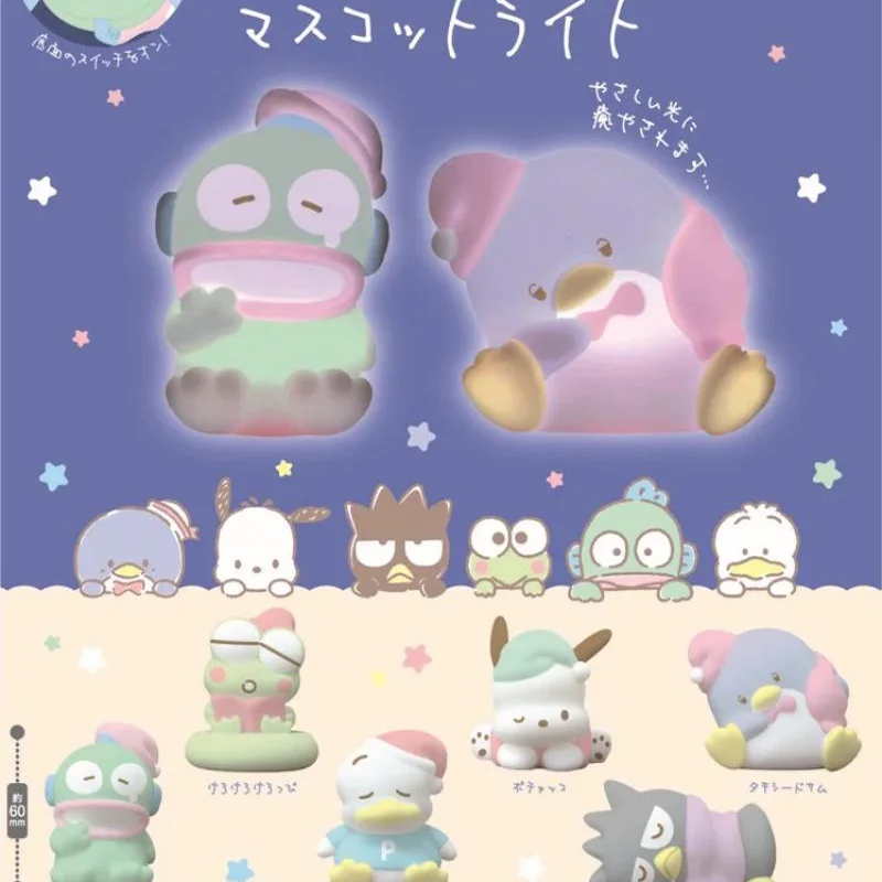 Sanrio Limited Cartoon Hangyodon Tuxedosam Badbadtz-Maru Keroppi Twisted Eggs Luminous Doll Ornaments Decoration Anime Toy Gift