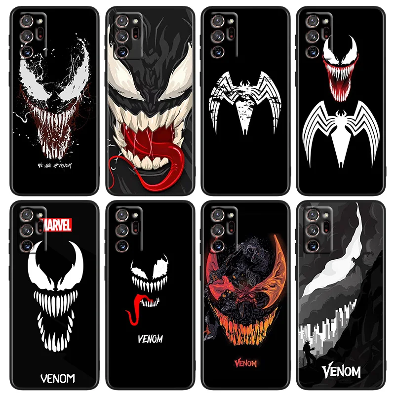 

Marvel Venom Phone Case For Samsung M33 M23 M52 M32 M12 M62 M31S M30 M21 Note 20 10 9 8 Ultra Lite Plus Black