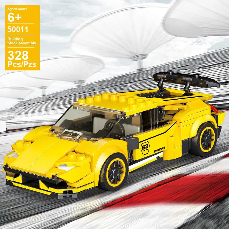 Совместим с конструктором Lego Speed Champion City Racing Car модели гоночных автомобилей