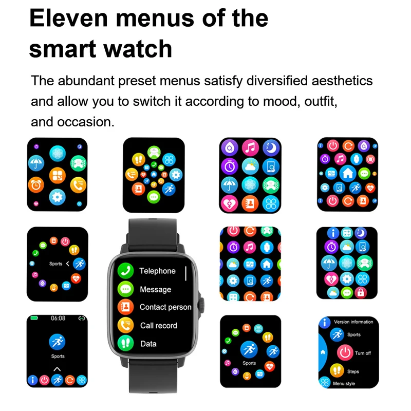 1.9 Inch 2022 New Smart Watch NFC Rotary Button GPS Track Bedside Lamp Mode Wireless Charging Bluetooth Call Series 7 Smartwatch