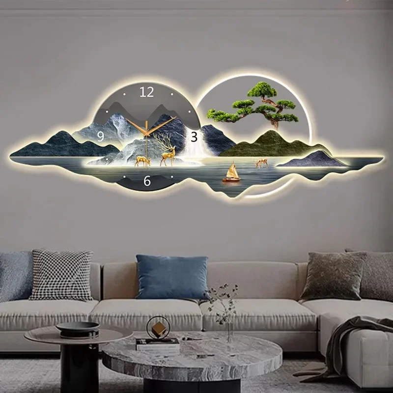 Настенные часы в японском стиле креативные Винтажные Украшения для гостиной со
