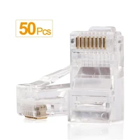 2022 new 50pcs100pcs cat5e cat6 plug rj45 connector network cable modular 8p8c connector unshielded rj45 plugs 20 pcs